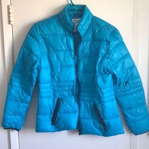 Girls Turquoise puff jacket-